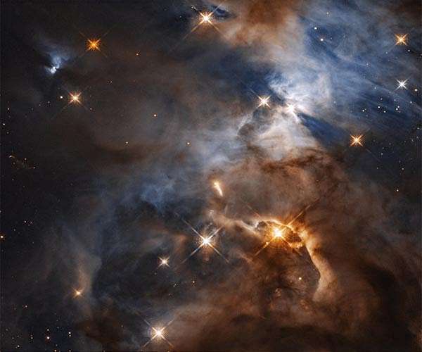 Hubble reveals cosmic Bat Shadow in the Serpent's Tail