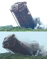 Historic Tower At Launch Complex 13 Toppled
