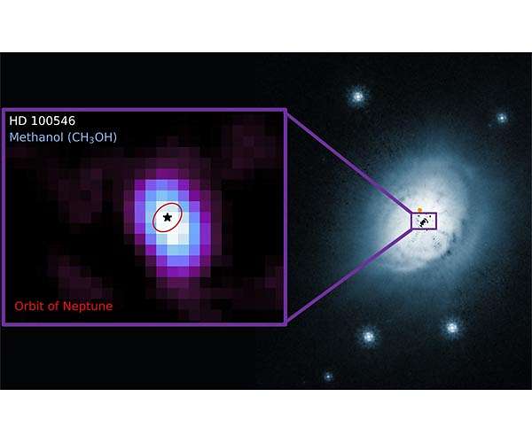 First ever discovery of methanol in a warm planet-forming disk