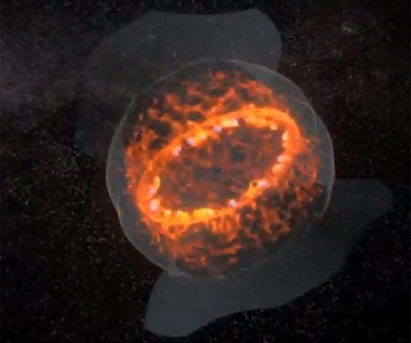 Stellar explosions and jets showcased in new three-dimensional visualizations