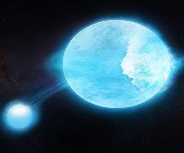 Monster waves as tall as three suns are crashing upon a colossal star