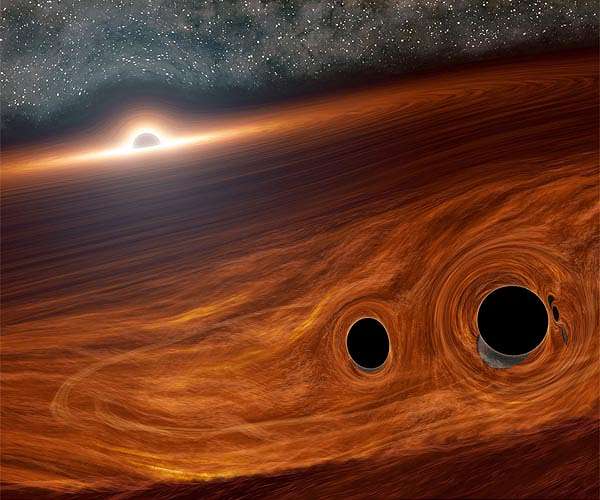 Black hole collision may have exploded with light