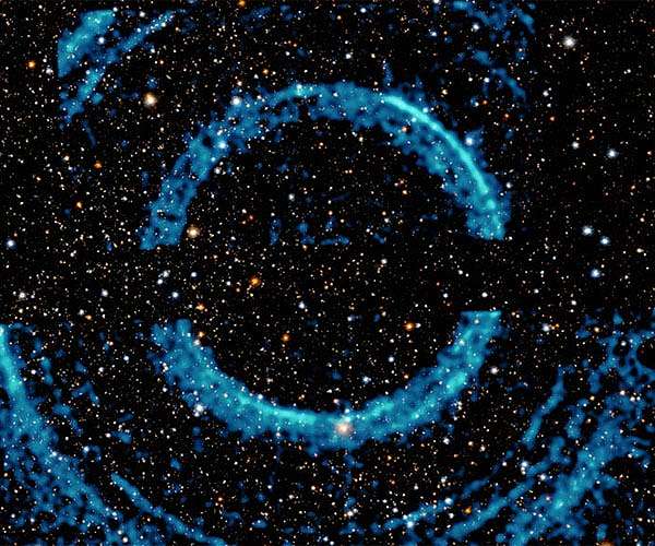 Huge rings around a black hole