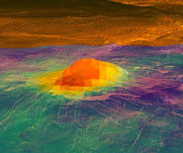 Venus' ancient layered, folded rocks point to volcanic origin