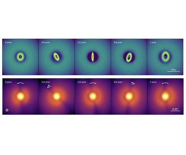 Rocking shadows in protoplanetary discs