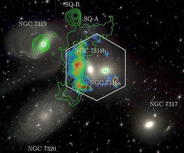 Galaxy collision unveils violent shockwave in stunning detail