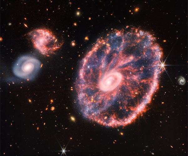 Webb Captures Stellar Gymnastics in The Cartwheel Galaxy