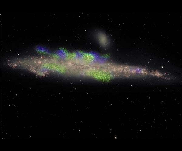 Giant magnetic ropes in a galaxy's halo