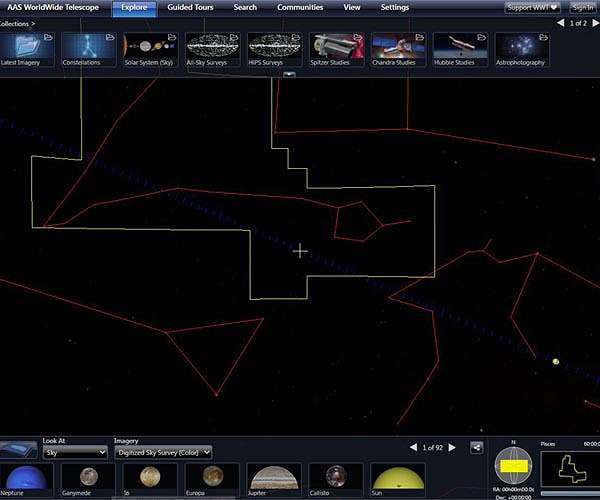 Thousands of new astronomical images highlighted in latest release of AAS WorldWide Telescope