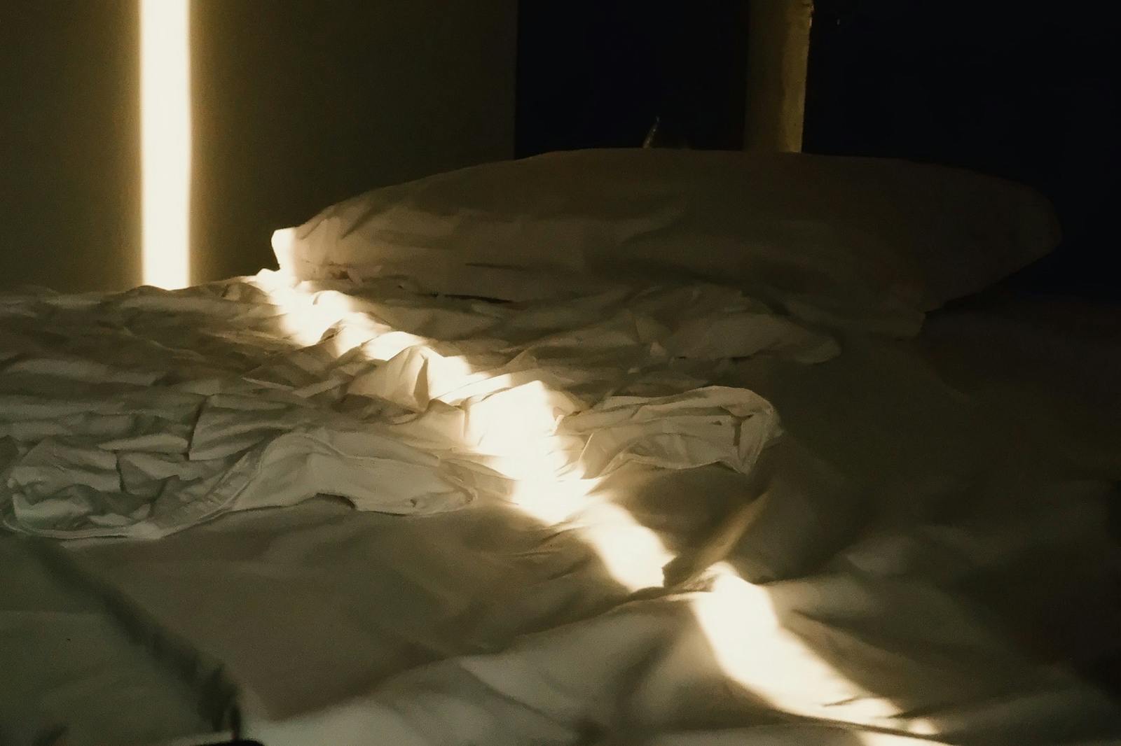 empty bed morning light