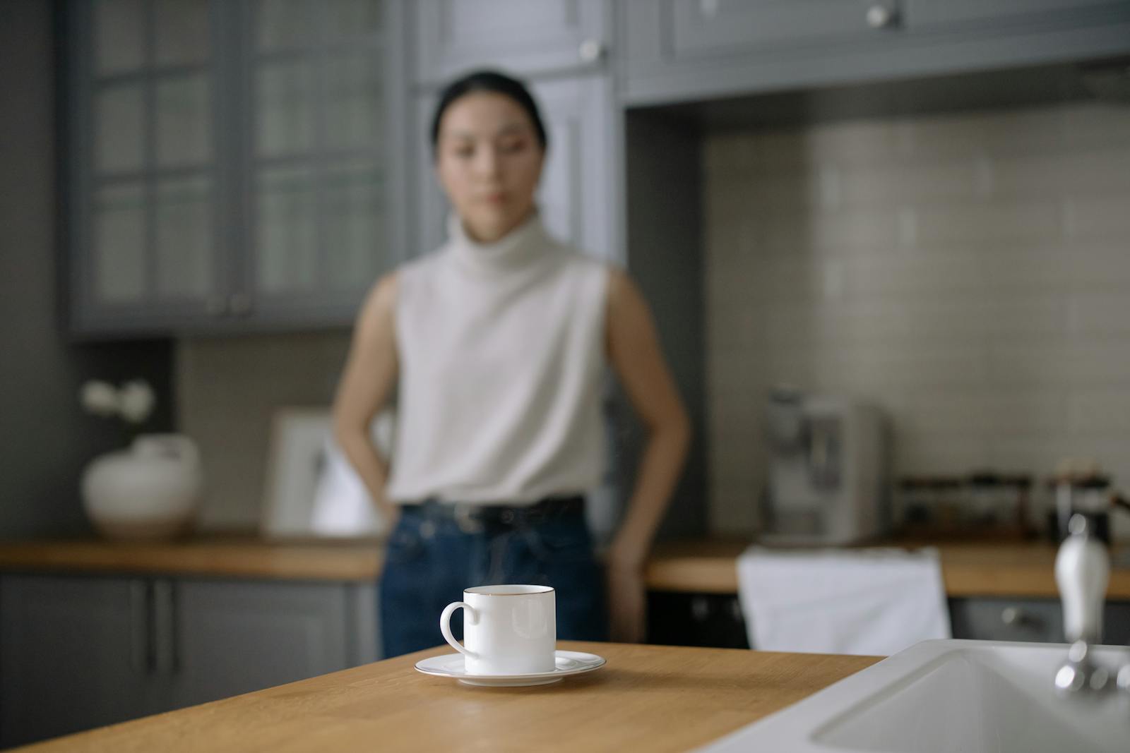 empty kitchen morning light