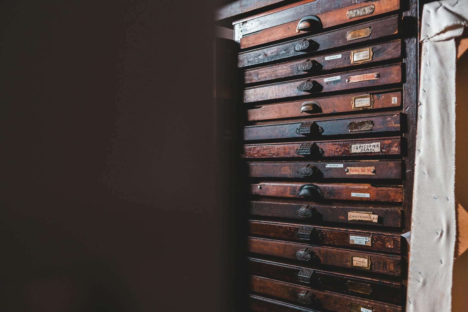 drawer of old letters