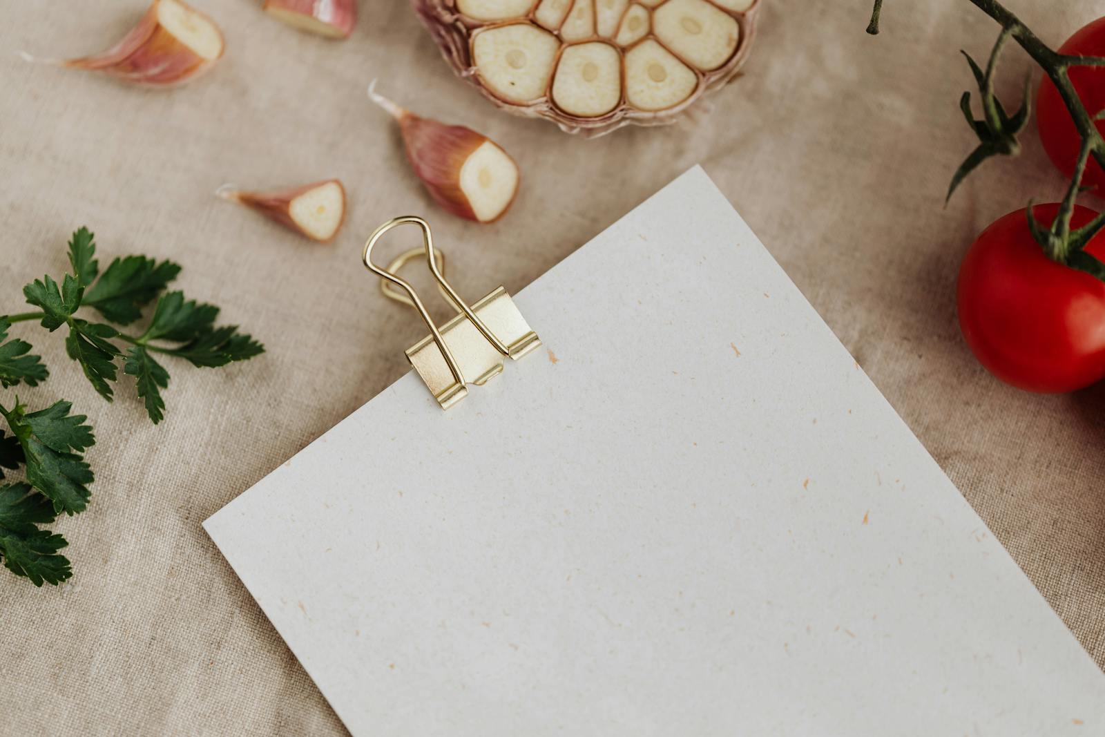 handwritten recipe card kitchen