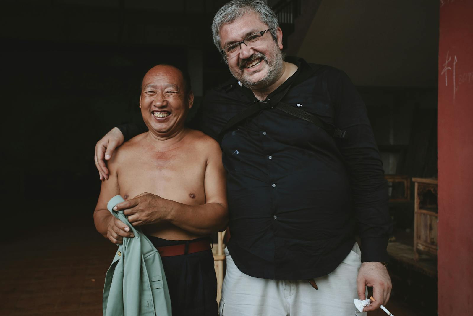 old friends laughing