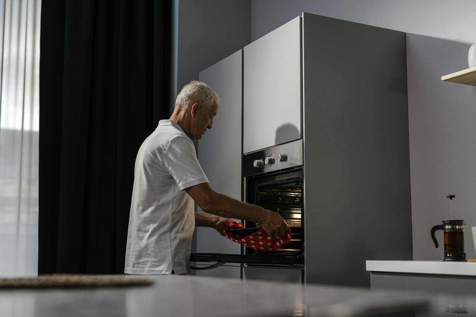 older man kitchen alone