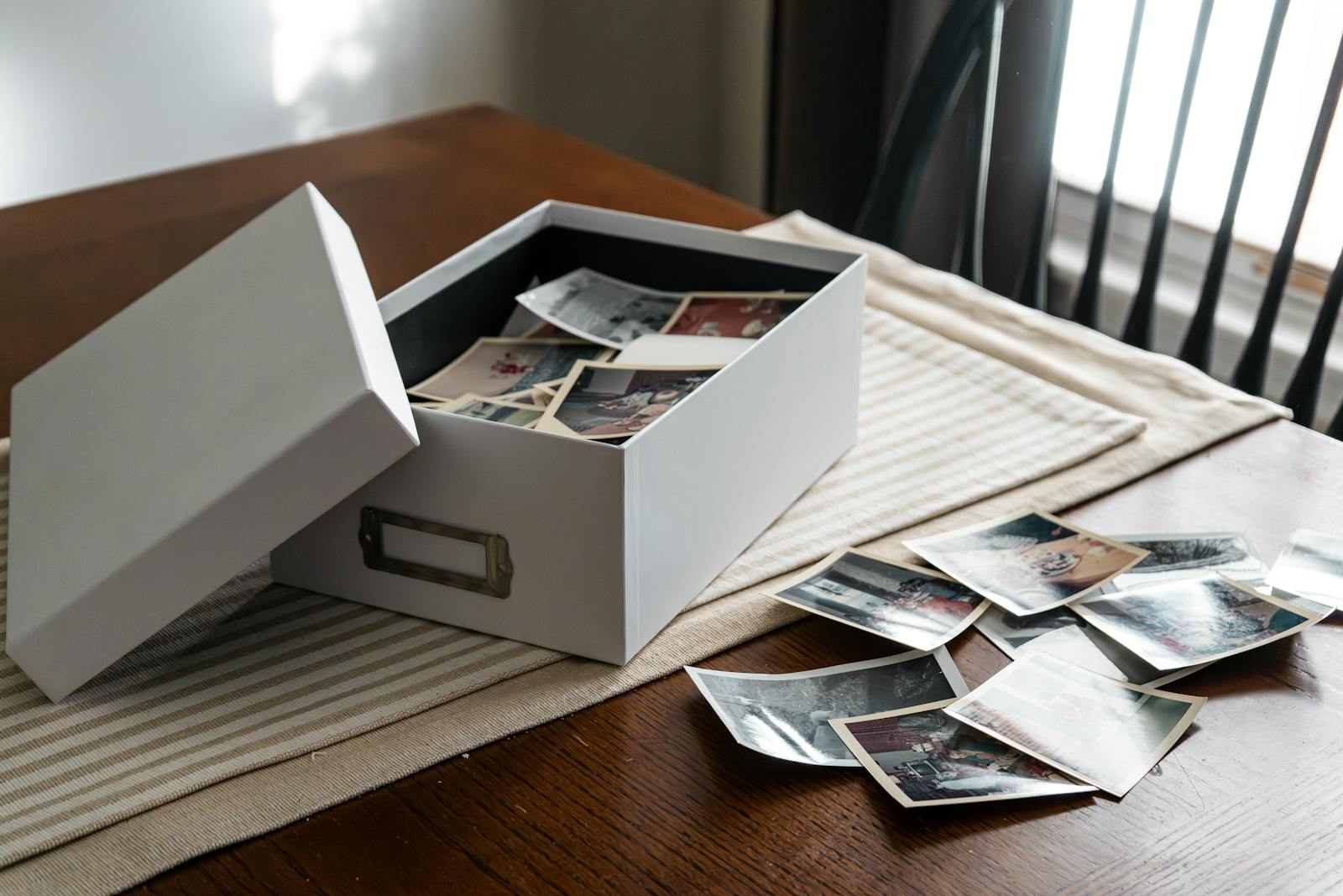 open desk drawer mementos
