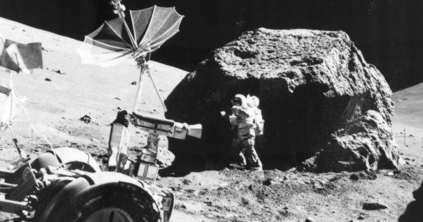 In 1972, Apollo 17 carried the only scientist to walk on the Moon into Taurus-Littrow, where a broken rover fender, 741 samples, and orange volcanic glass from 3.64 billion years ago turned the final lunar landing into a geology field trip