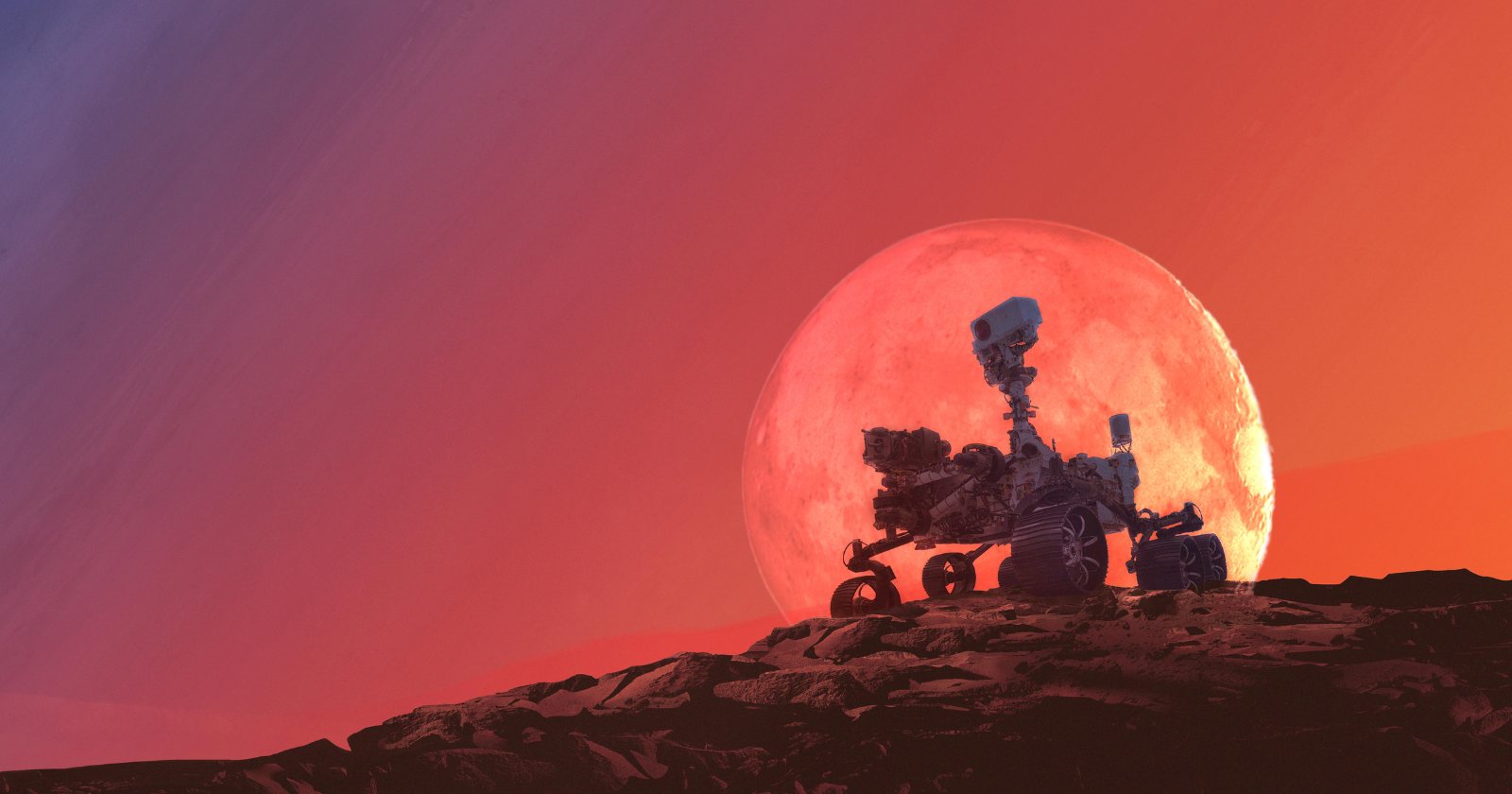 Sunsets on Mars glow blue rather than red, because the fine dust suspended in its thin air scatters sunlight so that the blue gathers into a halo around the setting sun while the rest of the sky stays yellow and orange, leaving the planet that looks rusty all day to end it with a cool blue glow.