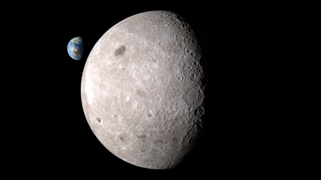 There is no permanently dark side of the Moon. The far side gets sunlight just like the near side — we simply don’t see it from Earth because the Moon is tidally locked, taking about as long to spin once as it does to orbit us once.