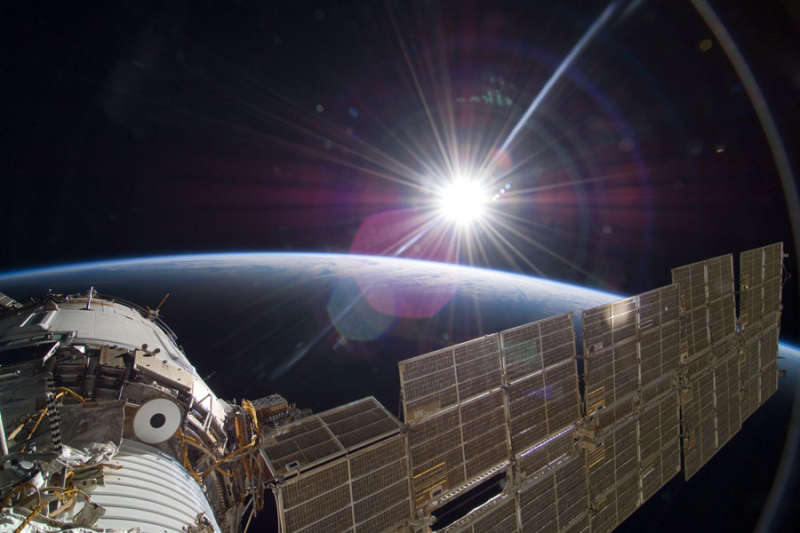 Astronauts on the Moon, with no atmosphere above them, looked up and saw a white sun — the yellow colour we see from Earth is not the sun's real colour but an artefact our own atmosphere paints onto it by scattering blue wavelengths sideways into the sky