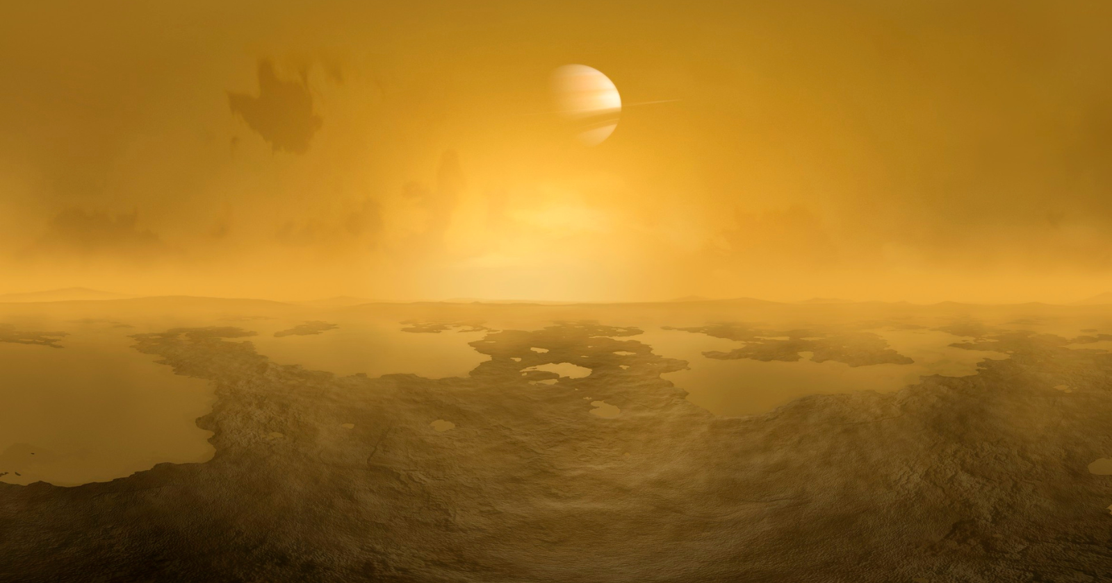 Titan has four seasons much like Earth's, but there is one very strange catch to them: because Saturn takes about 29 years to circle the Sun, a single season on Titan drags on for roughly seven Earth years