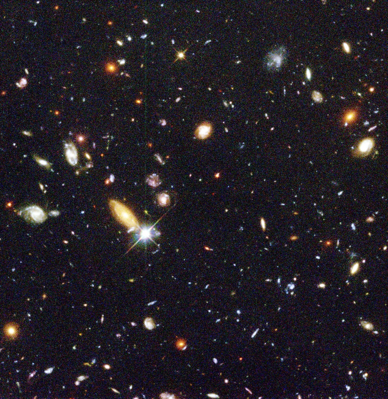 What did astronomers find when they aimed a telescope at a patch of sky that looked completely empty and left it there for ten days?