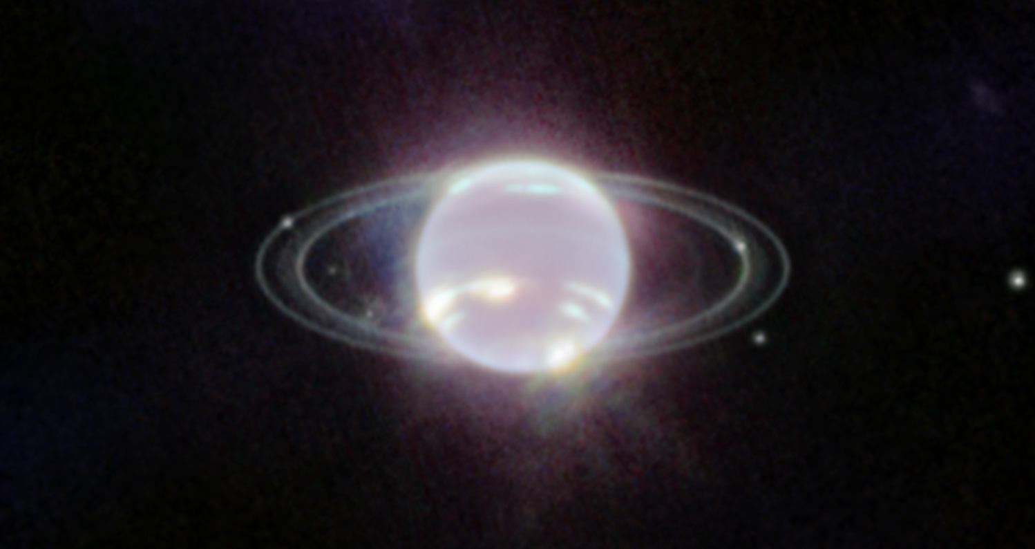 JWST found water-altered clay minerals on two of Neptune's tiny inner moons and its rings that probably formed deep inside much larger icy worlds — compelling evidence that today's moons may be rubble from Neptune's original satellite system, destroyed when the captured moon Triton tore through it billions of years ago.
