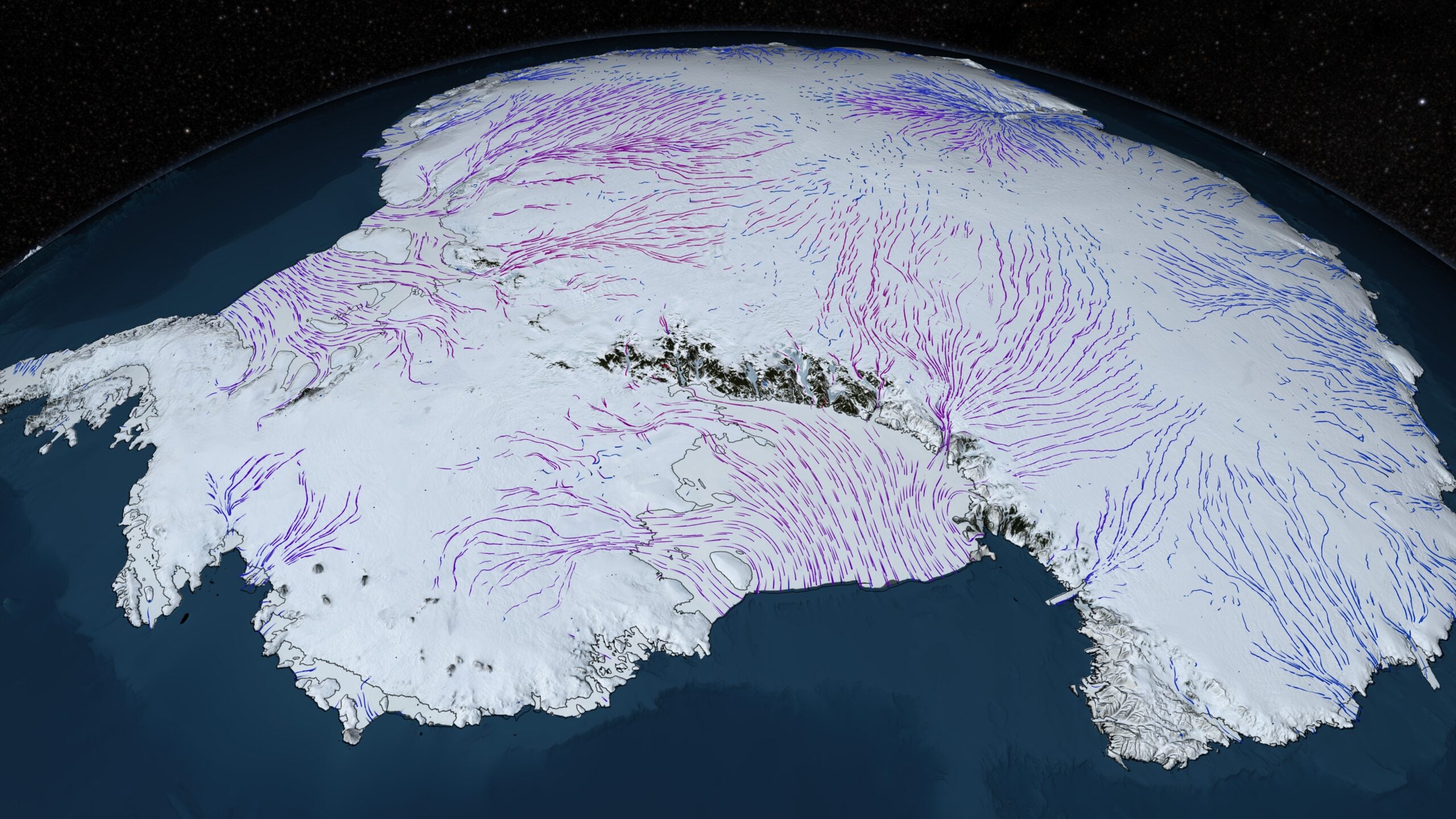 Antarctica developed a continental-scale ice sheet 34 million years ago while Earth was about 5°C warmer than today — helped by slow-moving mantle waves that had spent more than 100 million years lifting its interior high enough for permanent ice to survive.