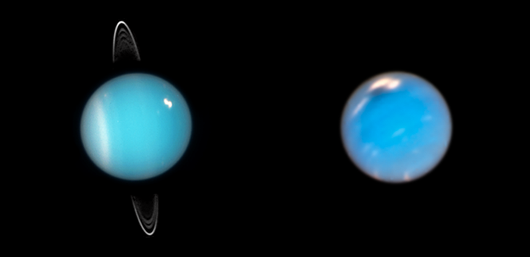 Neptune sits more than a billion kilometres farther from the Sun, yet parts of Uranus’s atmosphere fall to minus 224 degrees Celsius and become colder — a reversal scientists associate with the strange planet releasing remarkably little heat from its own interior