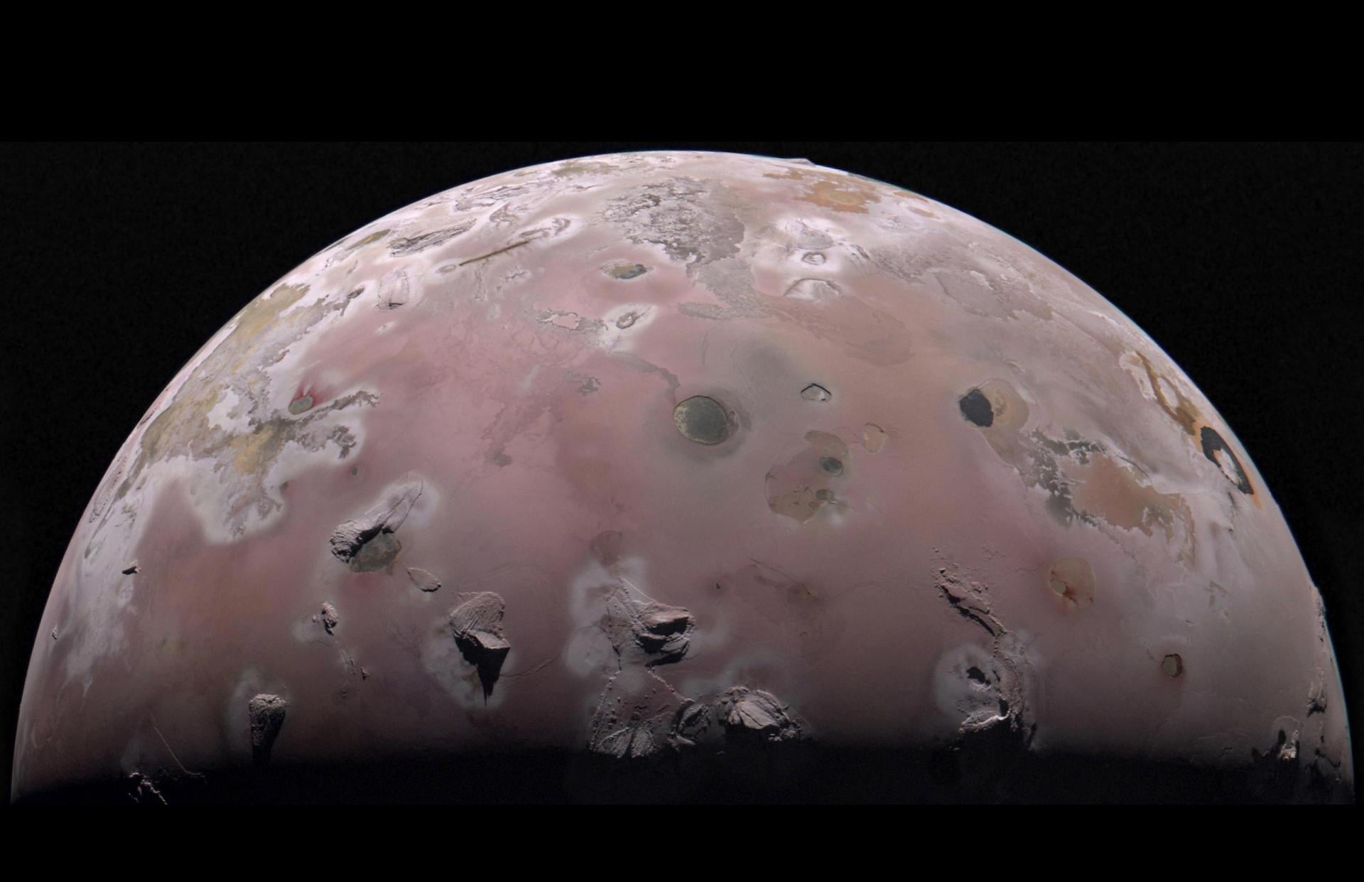 Jupiter pulls so hard on Io that the moon’s solid ground rises and falls by as much as 100 metres every orbit — a tide in rock the height of a 30-storey building, and the repeated flexing powers the most volcanically active world in the Solar System