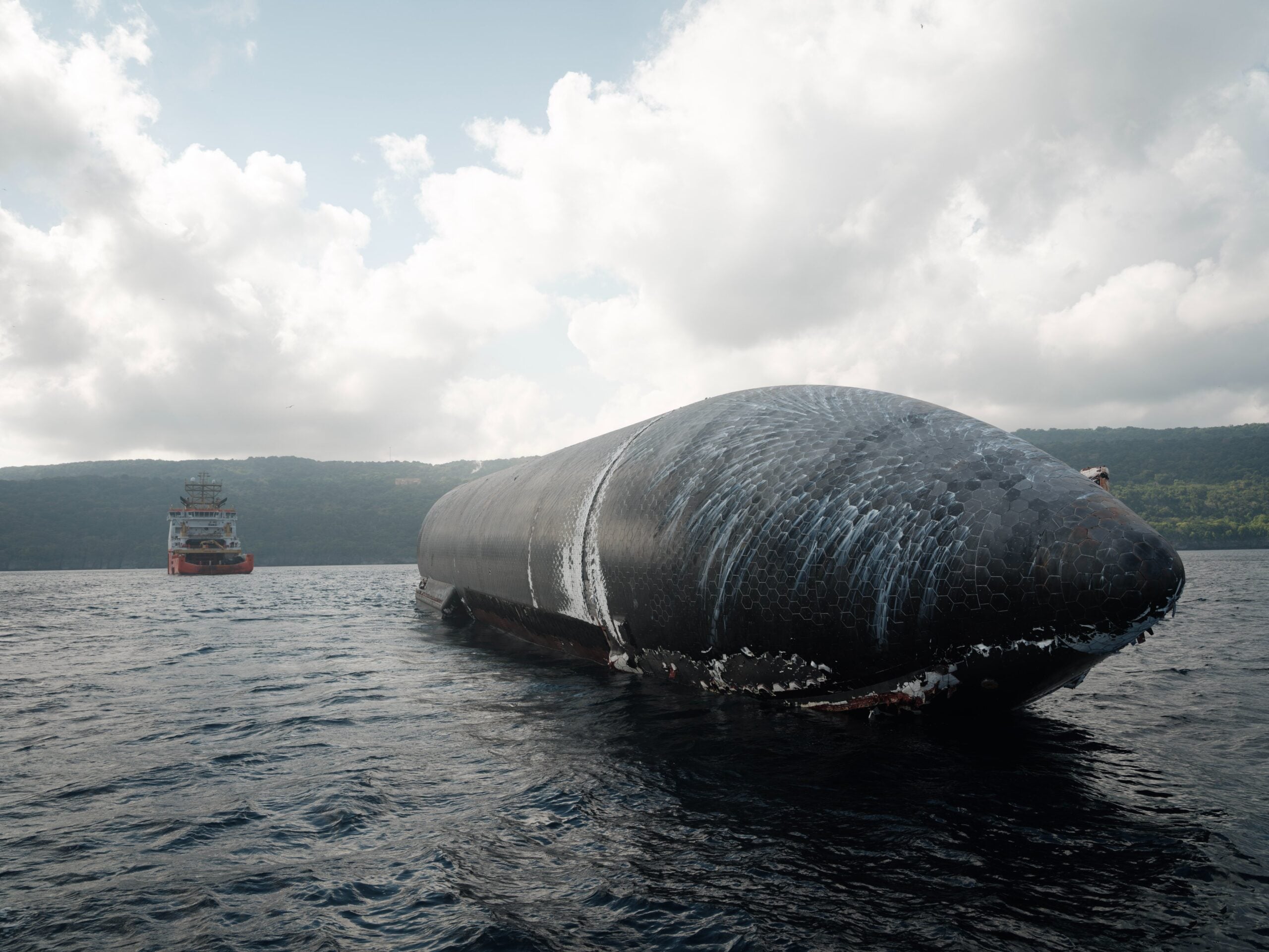On 7 August, Elon Musk said Ship 40's ocean recovery was “not looking good.” Eleven days later, on 18 August, it was towed intact to waters off Christmas Island — the first Starship upper stage ever recovered intact after returning from space.