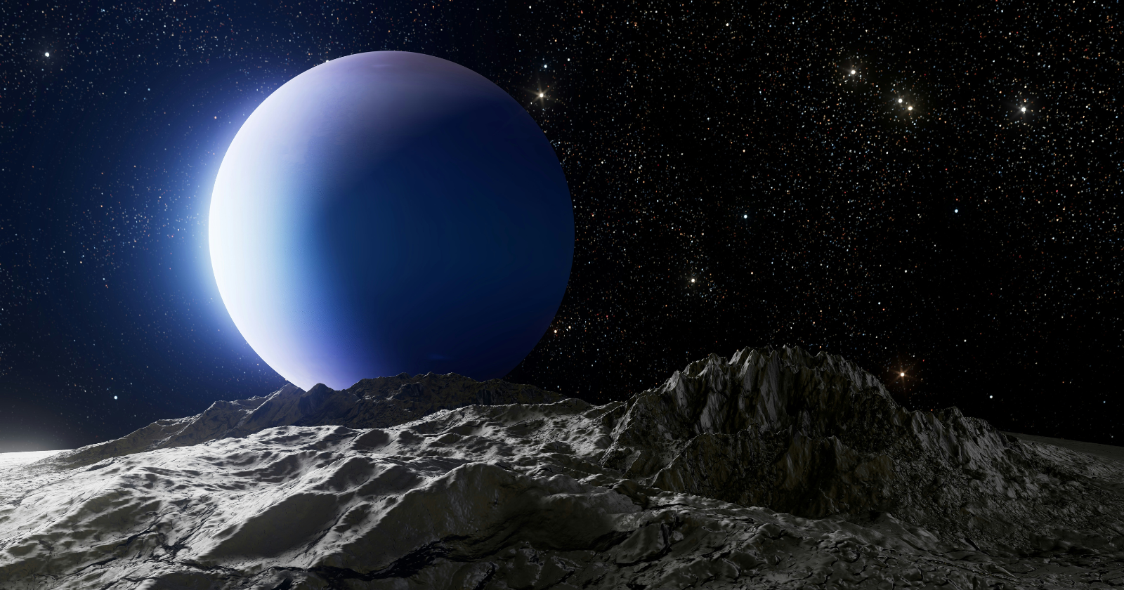 Neptune's largest moon Triton travels around its planet backwards, orbiting in the opposite direction to Neptune's rotation — strong evidence that this frozen world probably formed somewhere else before Neptune captured it.