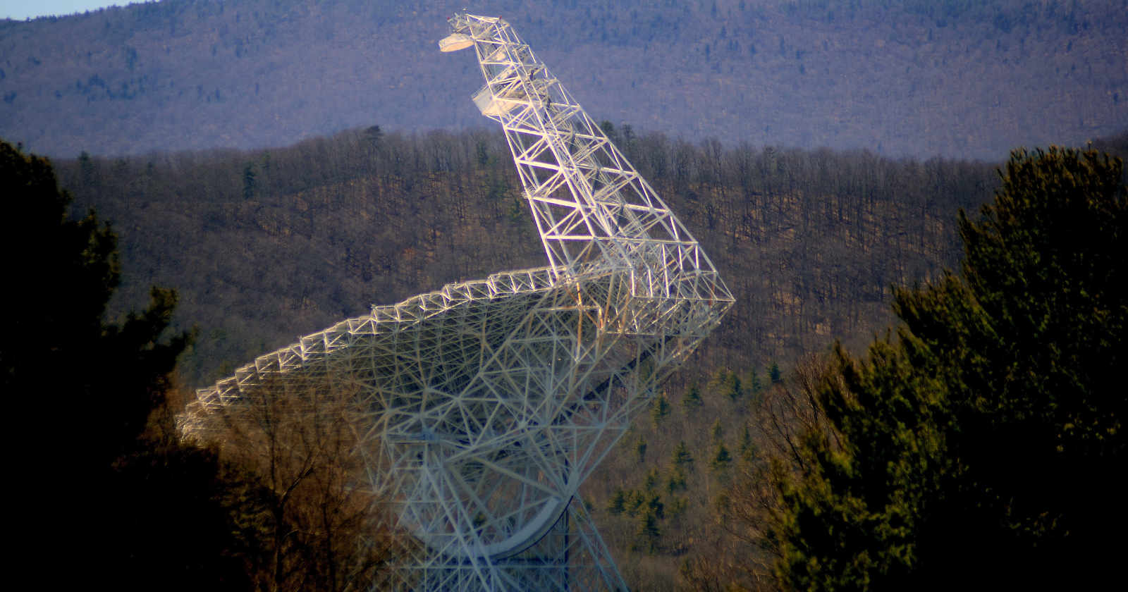 A 13,000-square-mile block of Virginia and West Virginia restricts permanent radio transmitters so observatories at Green Bank can hear faint signals from space; much stricter rules apply around the telescope itself, where wireless devices are restricted and only approved diesel vehicles are allowed in its most sensitive zone