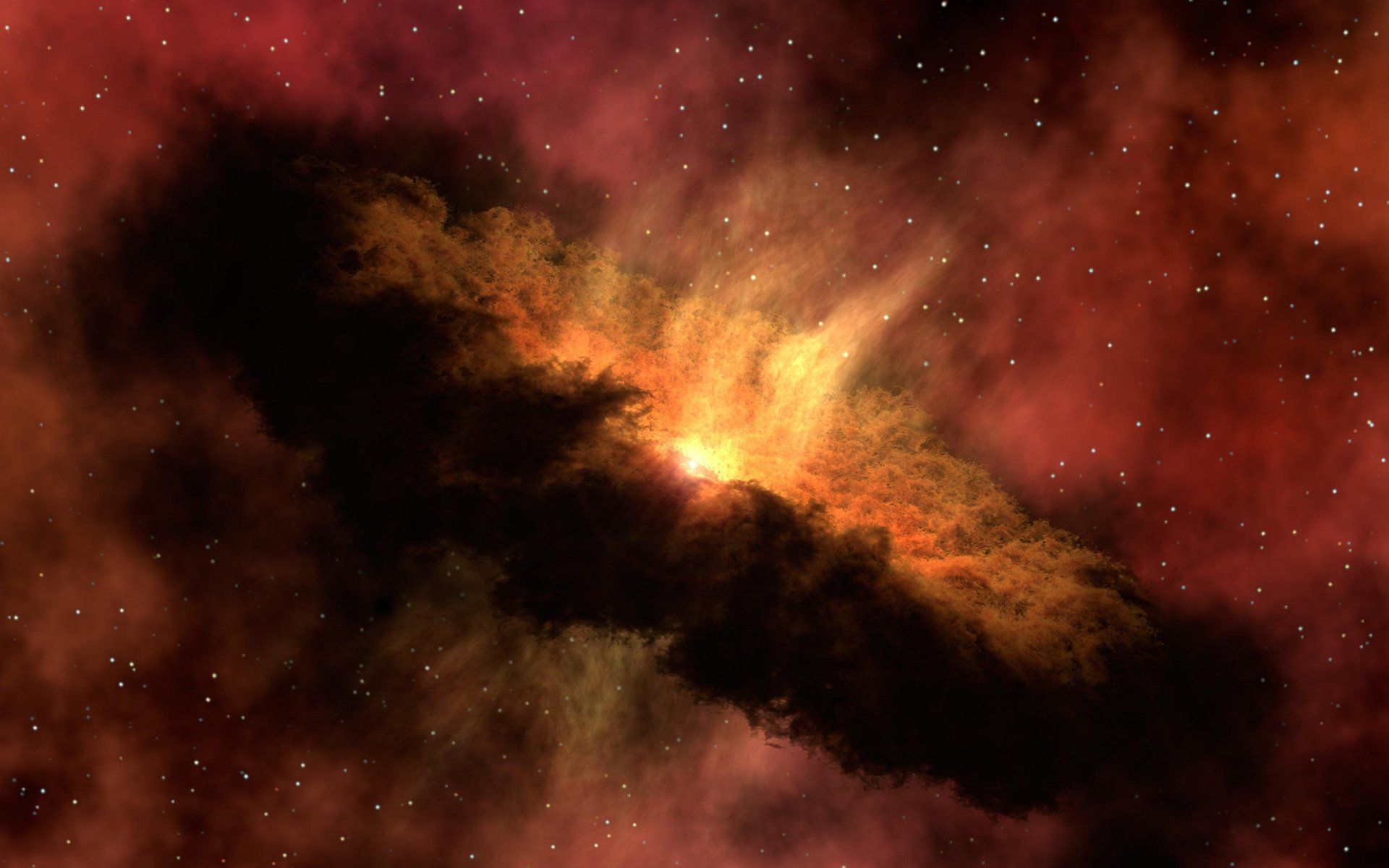 Representative illustration of a dusty planet-forming disk around a young star