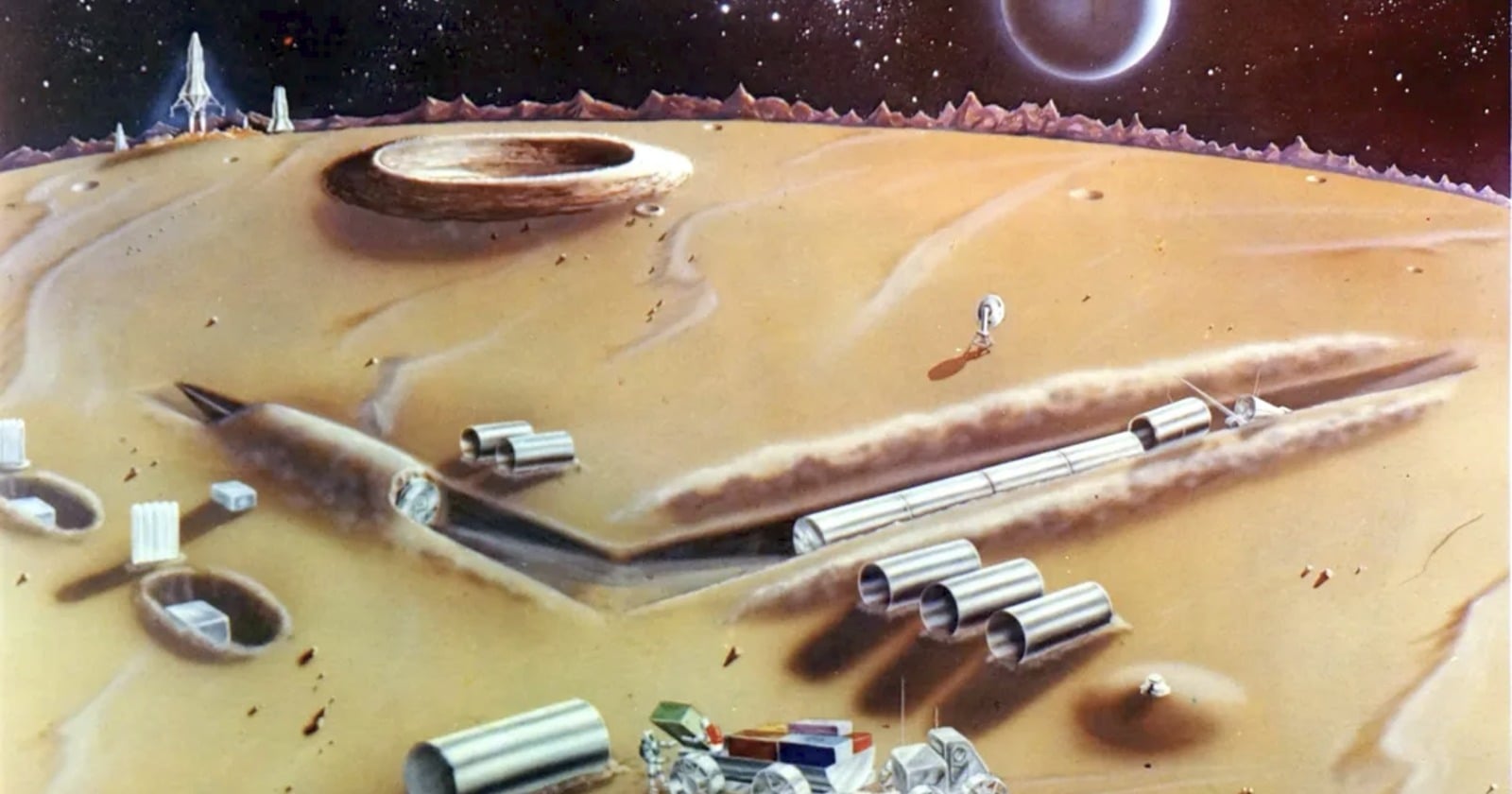 A declassified 1959 US Army feasibility study proposed a twelve-man Moon outpost by November 1966, found the two American missile ranges it surveyed unsuitable for the job, and assumed its Saturn rockets would lift off from an eight-pad equatorial launch site in Brazil